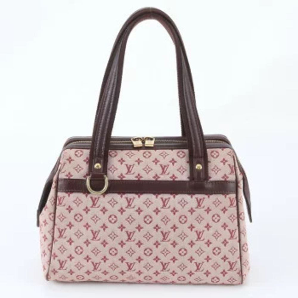 Louis Vuitton Monogram Josephine Cherry Leather Tote Red White